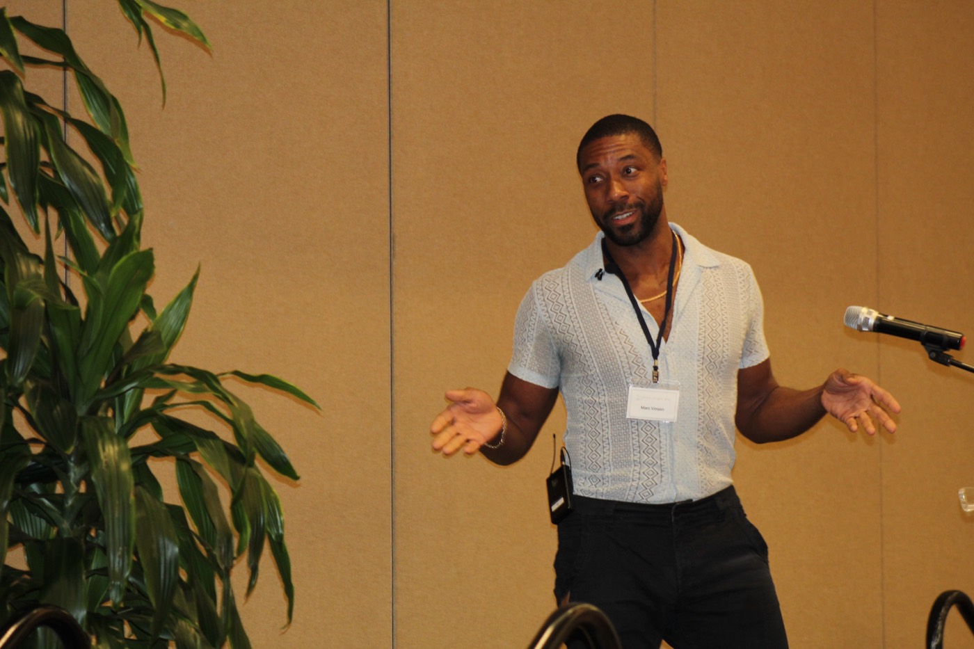 Marc Vinson presents the finance keynote.